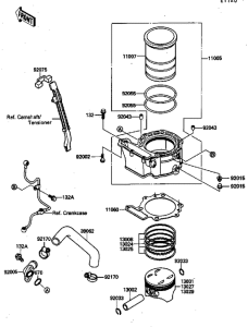 KL650 Цилиндр / поршень