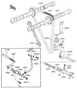 ZN1300 Camshafts / chain / tensioner