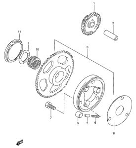 GN250 Муфта стартера