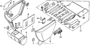 CT125 Side cover + tool