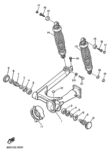 XV1000SE Hinterradschwinge aufhang