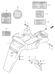 AE50 Rear fender - label