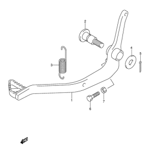 DR-Z125 Передний суппорт