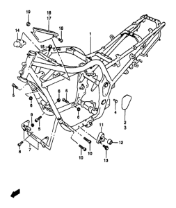 GSF1200S (ABS) Frame comp