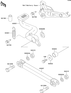 ZR750 Педаль тормоза