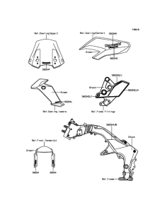 KLZ1000 Decals(Green)