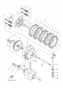 YS125-5C Сцепление
