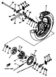 RD500LC Переднее колесо