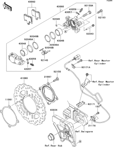 ZX1400 Задний тормоз