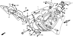 CX500 Левая головка цилиндров