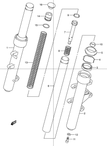 UC150 Демпфер передней вилки