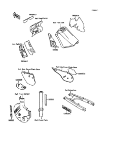 KMX125 Decals(green)(kmx125-b7)