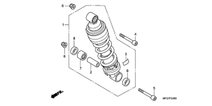 CB600F (ABS) Rear cushion