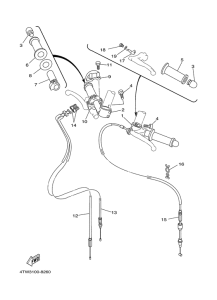 TZ250 Steering handle. cable