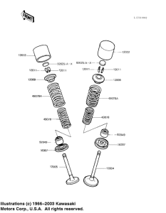 KZ1100 Клапана