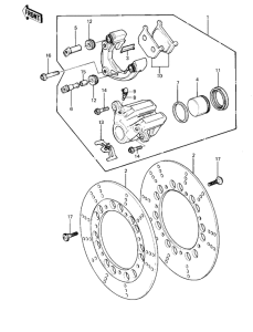 KZ1000 Передний суппорт