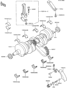 ZX600 Коленвал