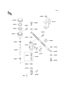 KL650 Задний торм цилиндр