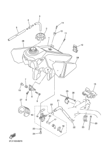 WR250FR Топливный бак