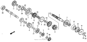XL250R Трансмиссия