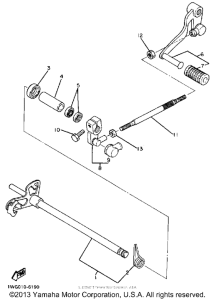 FZR400SWC Вал переключения
