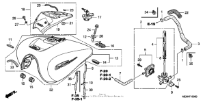 VTX1300C Топливный бак