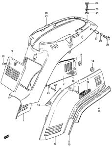 CS125 Обтекатель задний