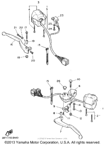 FZR400SAC Handle switch-lever