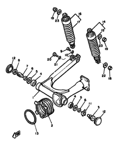 XJ650 Rear arm. suspension