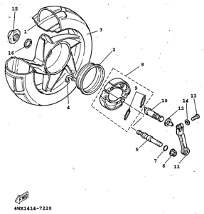 YW100 Переднее колесо