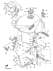 YZF600R Топливный бак