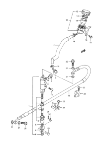 DR350 Задний тормозной цилиндр