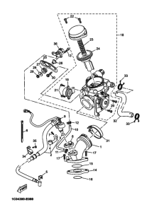 YP250R Впускная система