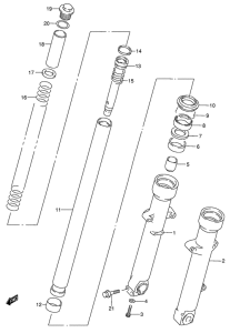 GSX750 Передняя вилка