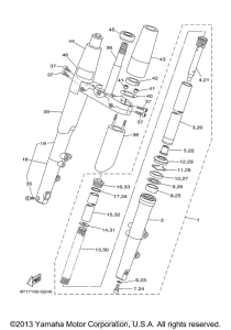 XV1900CT Передняя вилка