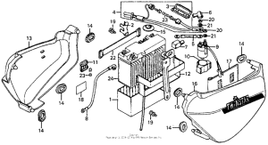 CM185 Side cover + battery