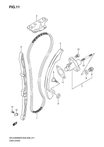DR-Z400 Держатель направляющей