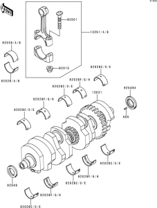 ZG1200 Коленвал