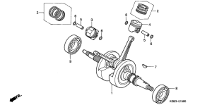 VT125 Crankshaft / piston