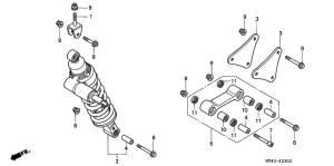 VFR750F Rear cushion