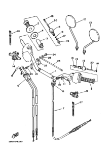 XT225 ｽﾃｱﾘﾝｸﾞﾊﾝﾄﾞﾙ. ｹｰﾌﾞﾙ