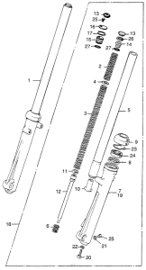 TL250 Передняя вилка