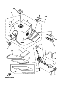 XT225 XT225R Tank fuel