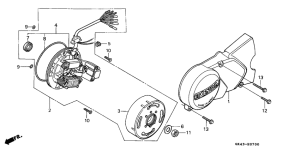 C50 Left crankcase cover /  generator