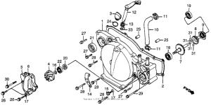 CR80R Крышка картера правая