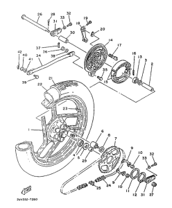 TZR80 Переднее колесо