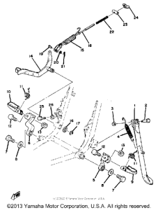 YZ125F Stand - footrest - brake pedal