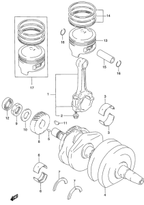 GS500 Вал коленчатый