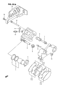 RM125 Задний суппорт