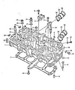 GSX750 Головка цилиндров